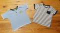 2 T-Shirts blau weiß gestreift chic, sportlich f. Jungs Zara