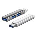 Aluminum USB Hub 3 Port USB 3.0 Adapter Extension USB2.0 Dock Station UltraSlim