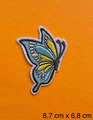 Bügelbild, Patch, Aufnäher, Aufbügler TIERE/SCHMETTERLING/BUTTERFLY/seitl. blau