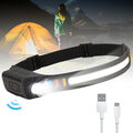 LED COB Sensor Stirnlampe Scheinwerfer Kopflampe USB Wiederaufladbar Wasserdicht