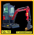 ▶NEU QL-10 - Mini Bagger mit Kabine- 1T - GARANTIE - Dieselmotor KOOP 192F/FE ◀