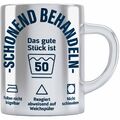 Trendation - 50. Geburtstag Geschenkidee Frau Frauen Männer Mann Edelstahl Tasse