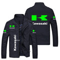 Men's Jacket Kawasaki Motorcycle Logo Printed Fashion Windbreaker Sportswear-