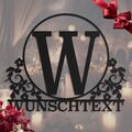 Willkommensschild mit Familiennamen - Geteilter Buchstabe Initialien - Geschenk