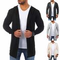 Carisma Herren Cardigan Weste Strickjacke mit Kapuze lange Passform longfit 7717