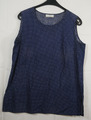 Damen PETER HAHN Blusen Shirt Blau/Weiß Gepunktet 100% Baumwolle Größe 44/46 TOP