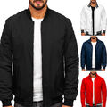 Jacke Bomberjacke Übergangsjacke Sweatjacke Zip Casual Herren Mix BOLF Unifarben