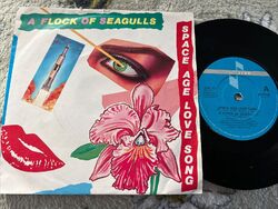 A FLOCK OF SEAGULLS - Space Age Love Song 7"" Single Vinyl Schallplatte 1982 Jive 17 Ex