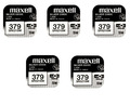 5 x MAXELL 379 Uhrenbatterien Knopfzelle 1,55 V SR521SW SR63 AG0 LR521