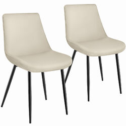  2er Set Stuhl Monroe Samtoptik 2er-Set Stuhl Esszimmerstuhl creme B-Ware