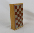Dame und Backgammon  in einer Holzbox ca. 20 x 20 cm