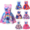 Mädchen Lilo und Stitch Kostüm Rock Prinzessin Party Fancy Kleid Skater Kleid