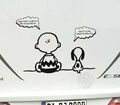 Aufkleber Snoopy Charly ca 60x43cm S086TD Wunschfarbe Wohnmobil Wohnwagen Bus