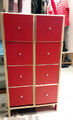 rote, schöne, stabile  Schubladen - Kommode /Schrank  98 cm x 53 x 37 cm - 38 kg