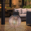 Solarlampe Außenleuchte Gartendeko LED Erdspieß Kugellampe orientalisch H 38cm