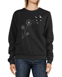 Sweatshirt Damen Pusteblume Vögel Dandelion Birds Rundhals-Pullover Pulli