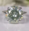 *ZERTIFIZIERT* 5,80 Ct Brillant Schliff hellblau Diamant Solitär Ring Größe 7