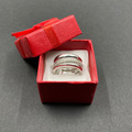 Original SWAROVSKI Damen Kristall Ring 55 Silberfarben Glitzer Geschenk Bandring