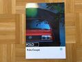 Prospekt Volkswagen Polo mk2 Coupe 1992 VW Broschüre Brochure Catalog Katalog