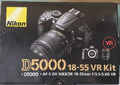 Nikon D D5000 12.3 MP SLR-Digitalkamera - Schwarz (Kit m/ AF-S DX 18-55mm) TOP
