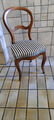 Biedermeier Stuhl antik,gepolstert,neu bezogen in creme-beige
