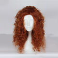 Brave Princess Merida Disney Cosplay Perücke wig Braun Locken Curly Perruque