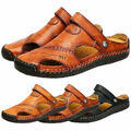 Sommer Herren Sandalen Echtes Leder Outdoor Bequeme Römische Strand Hausschuhe