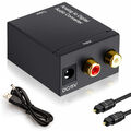 Digital to Analog Audio Converter L/R Optical Coaxial Toslink Adapter RCA Klinke