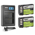 ayex 2x DMW-BLF19E Akku + USB Dual Ladegerät für Panasonic Lumix DC-G9 DC-GH5