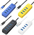 USB Hub 3.0 Verteiler 4 Port Splitter Datenhub SuperSpeed für Laptop PC 4-IN-1