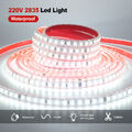 2835 SMD LED Stripe Streifen 230V Band Leiste Licht warm weiss Wasserdicht IP65