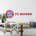 Wandtattoo Wandtattoo FC Bayern München Logo mit Schriftzug rot