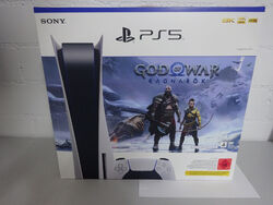 Sony Playstation 5 PS5 Disc Edition Laufwerk Disk God of War RAGNARÖK Bundle NEU