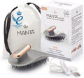 Manta Pulse gesunde Haarbürstentherapie 3 in 1 GRAU mit Duschhalter/UVP £70