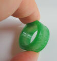  Chinesischer natürlicher Aplegrün durchscheinend luxuriöser Jade Grade A Ring Gr. 9