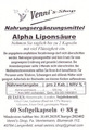 Alpha Liponsäure 60 SOFTGEL-Kapseln á 250 mg