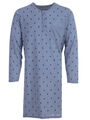 Herren Nachthemd langarm 1/1 mit Brusttasche Schlafshirt Pyjama Oberteil 