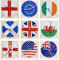 Ihre Landesflagge auf einer Quarzuhr, ca. 200 mm, Auswahl aus über 200 Ländern 