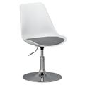 AMSTYLE KORSIKA | Drehsessel Stoff-Sitzfläche in Weiß/Grau | Design Drehstuhl