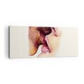 Wandbilder 120x50cm Leinwandbild Kuss Mund Paar Gro� Bilder Art Wanddeko