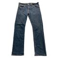 Levis 506 Jeans Hose W34 L32 Blau Stretch Schrittlänge 76 cm Dunkle Waschung