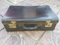 Vintage Koffer schwarz/dunkelmarineblau, Cheney Schlösser/kein Schlüssel 60 cm x 36 cm x 19 cm