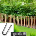 Staketenzaun Gartenzaun Holzzaun Zaunlatte Haselnussholz Abst. 3-5cm H-35-120 cm