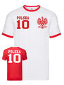 Polen Polska Fußball Trikot EM WM Herren T-Shirt  WUNSCHNAME NUMMER Europa EU