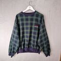 Chaps Ralph Lauren Sweatshirt Herren groß grün Tartan Vintage 90er Jahre Schreibweise