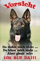 Deutscher SCHÄFERHUND - A4 Metall Warnschild Hundeschild Alu SCHILD - DSH 35 T2