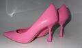 Designer Leder High Heels Pumps in Vintage - Retro Style, Neon Pink in Gr. 39
