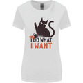 I Do What I Want Funny Cat Damen-T-Shirt breiter geschnitten