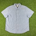 Levi's Shirt Herren XL blau Chambray 100 % Baumwolle leichte kurzärmelige Tasche