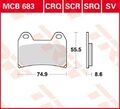 Bremsbelag für Moto Guzzi V85 850 TT Travel ABS KWB00 Bj. 2020 TRW Lucas MCB683